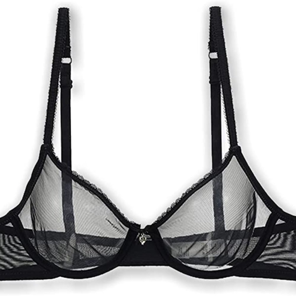 74. Vogue Secret Sheer Mesh See-Through Bra 42C. NIP